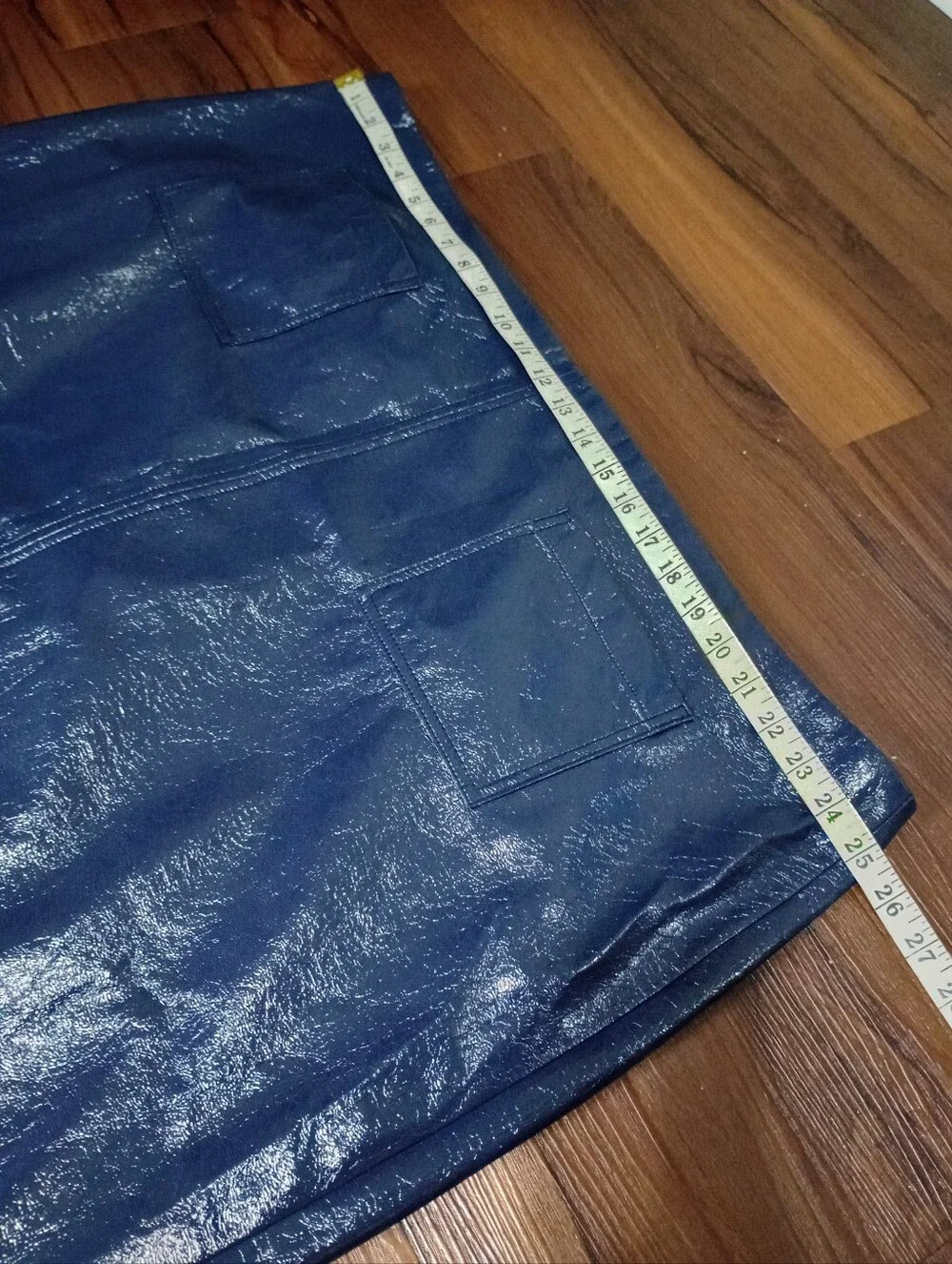 J. Crew Plus Size Patch-pocket No.3 Pencil skirt in textured faux patent leather